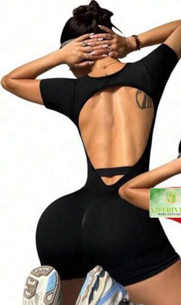 DEWBERA MONO DEPORTIVO SIN ESPALDA- ENTERIZO NEGRO