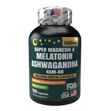 SUPER MAGNESIO Y MELATONINA ASHWAGANDHA KSM- 66